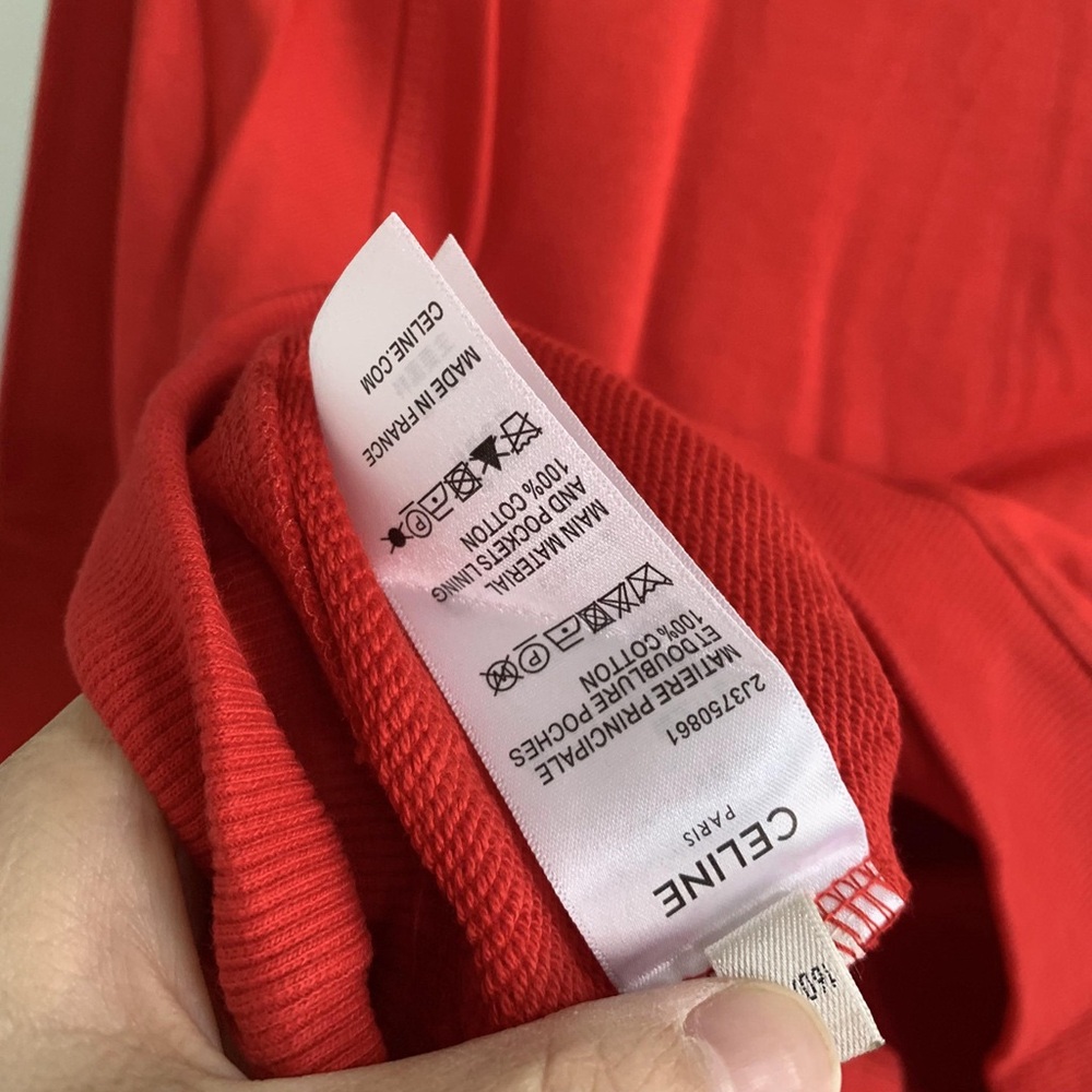 Celine Red Logo Crew Neck Sweater - Picture 3 of 5